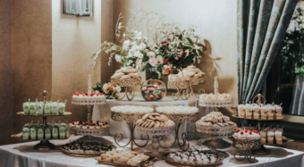 wedding dessert table setup sofia banquet hall los angeles