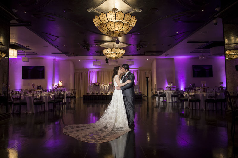 bride and groom at NOOR sofia ballroom and banquet hall