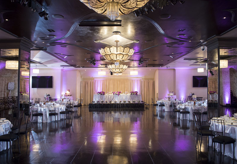 sofia ballroom at NOOR pasadena wedding reception setup