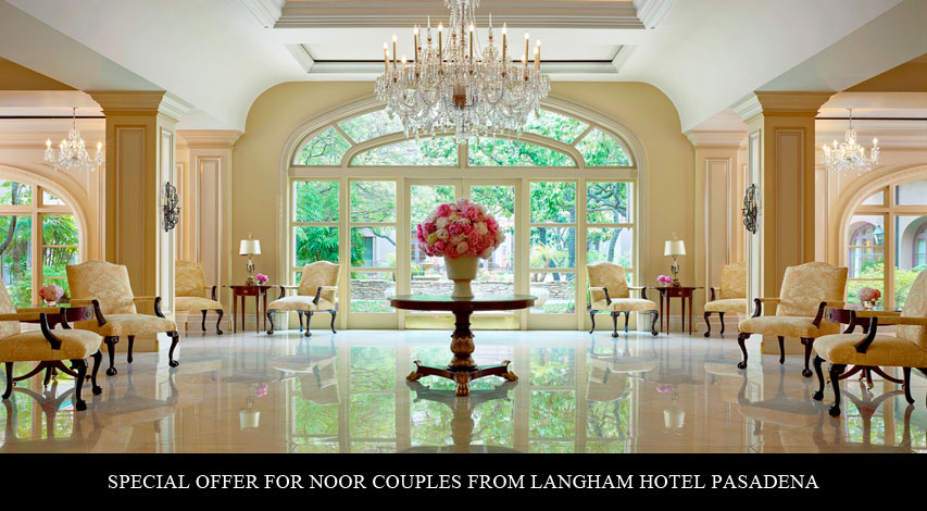 The foyer at the beautful langham huntington hotel in pasadena