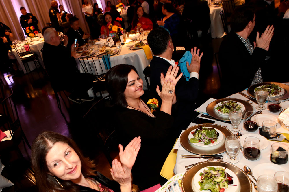 Speeches and dinner at the Pasadena PAL awards at NOOR