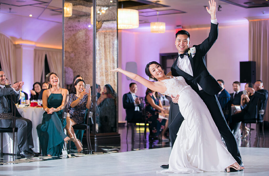 NOOR pasadena bride and groom dancing in the sofia banquet hall