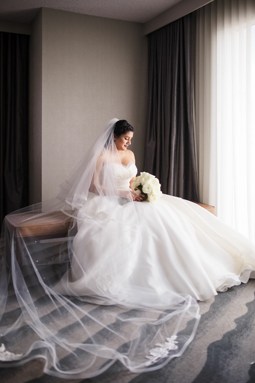 A moment of reflection and a beautiful portrait of our bride by Lin & Jirsa