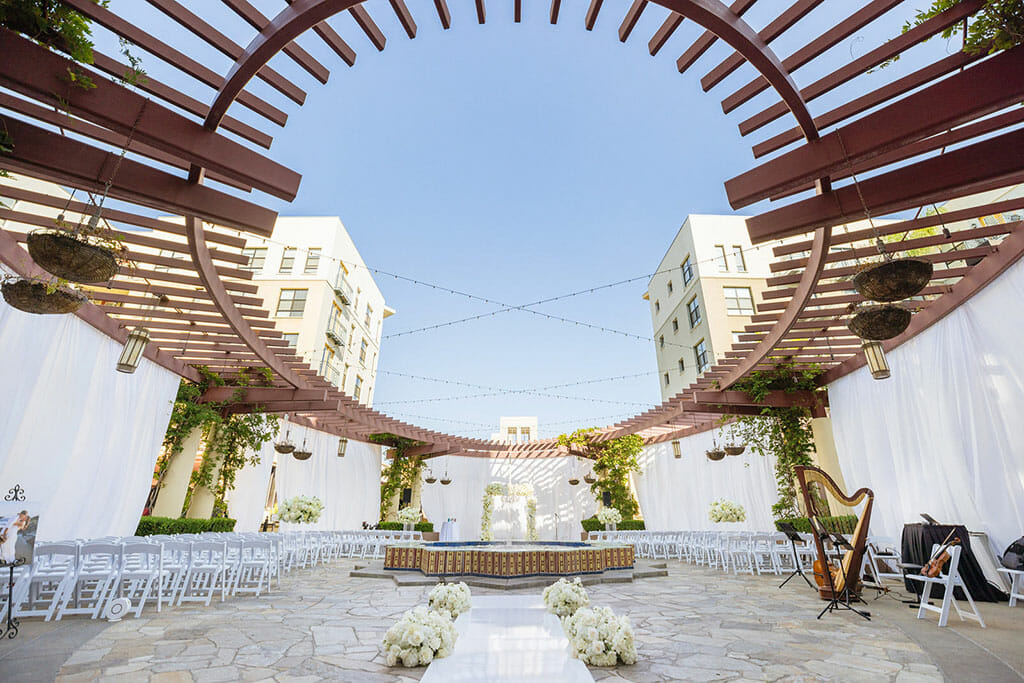 noor pasadena outdoor wedding ceremony space the noor terrace