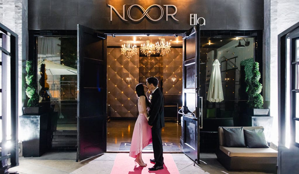 noor anniversary venue entrance to ella ballroom