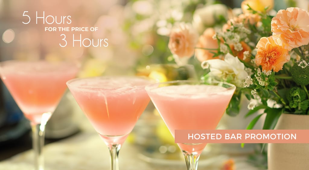 summer 2024 hosted bar promotion at noor pasadena for weddings and events