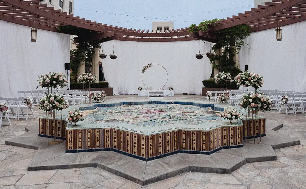 los angeles wedding venue with outdoor ceremony space the noor terrace