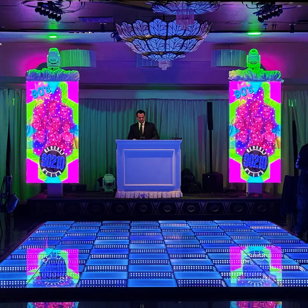 LED Dance floor setup at NOOR Los Angeles