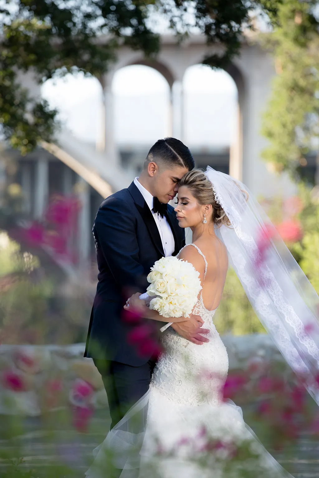 wedding couple at desiderio neighborhood park