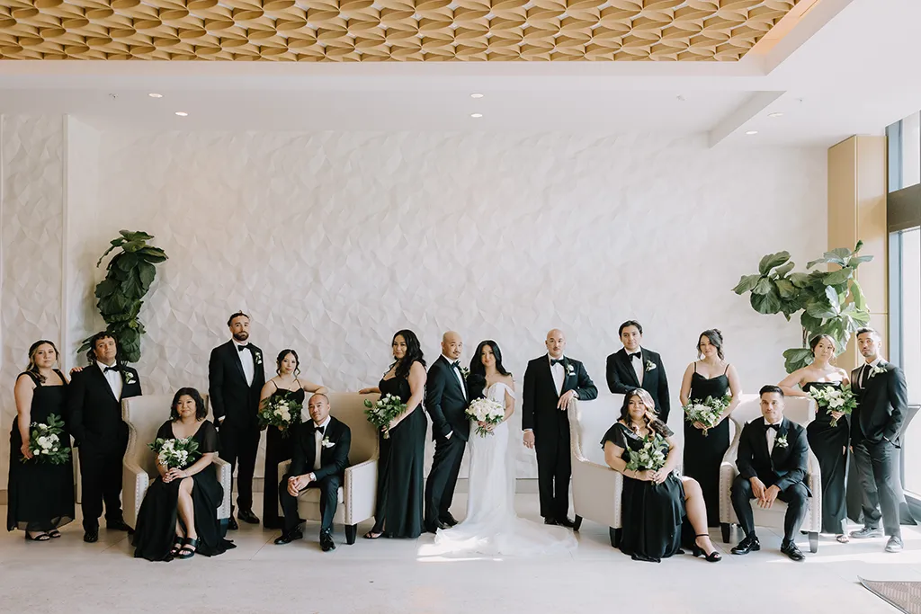 wedding party at hyatt place pasadena foyer