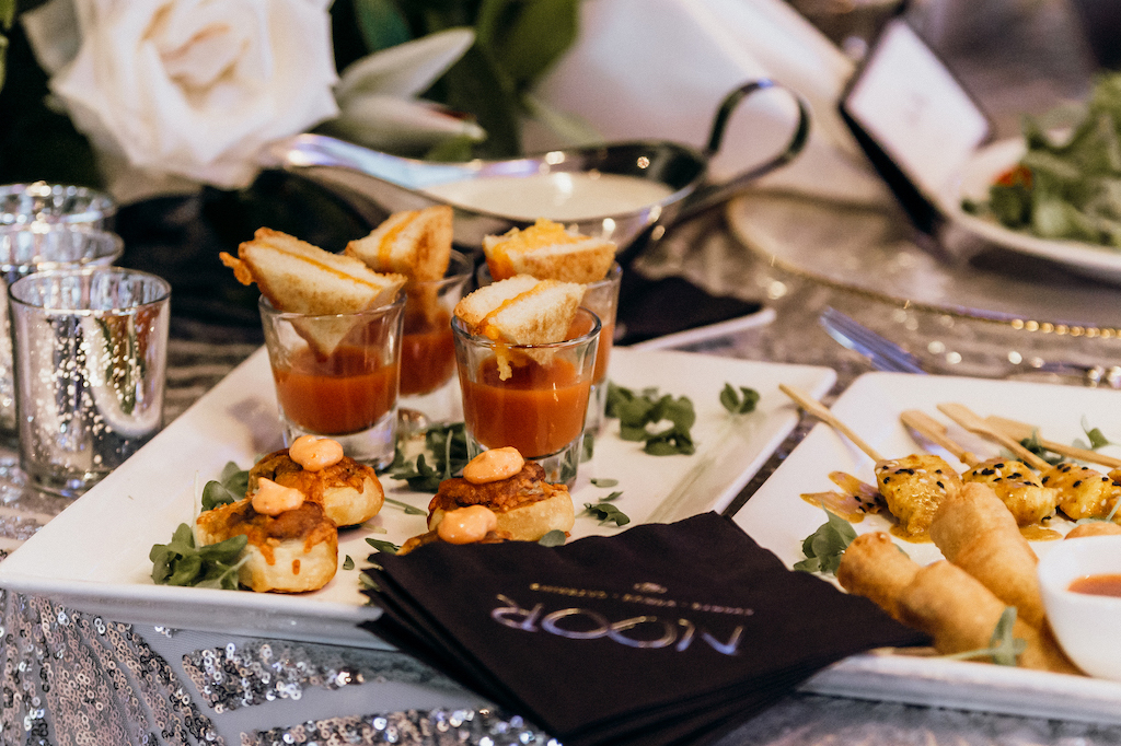 hors d'ouevres served at NOOR Pasadena